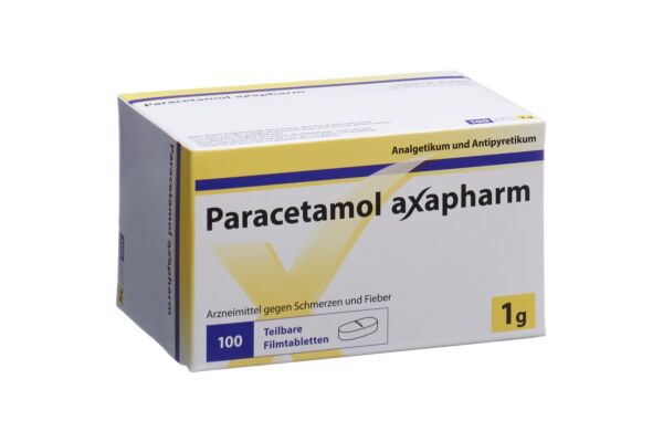 Paracétamol axapharm cpr pell 1 g 100 pce