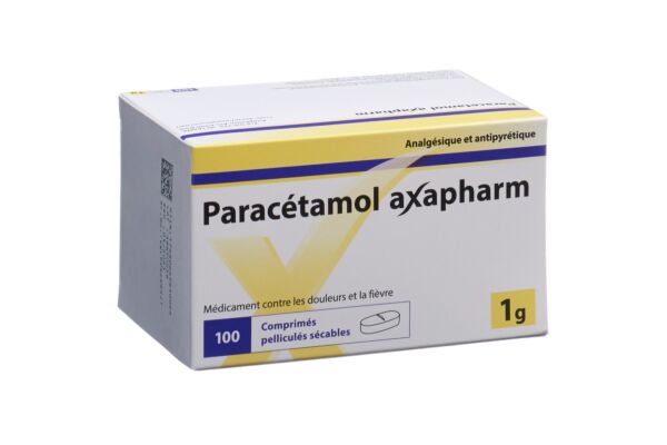 Paracétamol axapharm cpr pell 1 g 100 pce