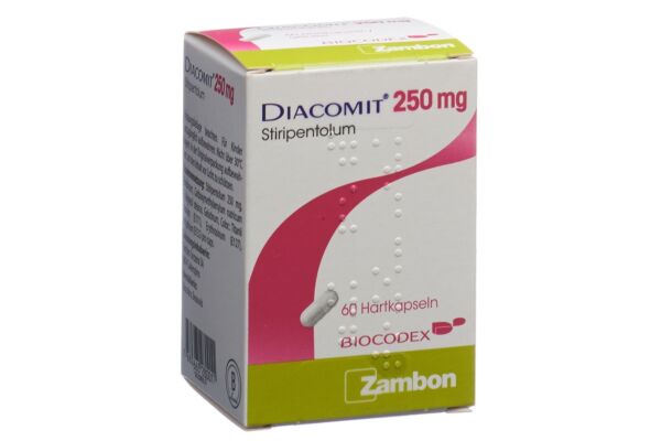 Diacomit caps 250 mg bte 60 pce