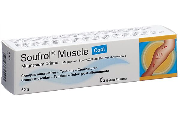 Soufrol Muscle Magnesium crème Cool tb 60 g