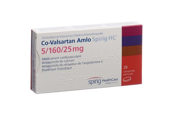 Co-Valsartan Amlo Spirig HC cpr pell 5/160/25mg 28 pce