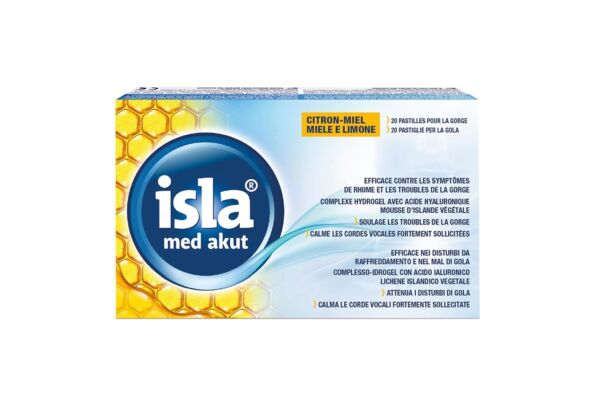 Isla Med akut pastilles citron miel 20 pce