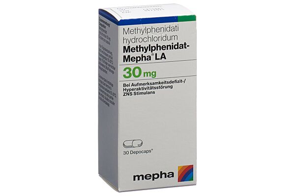 Methylphenidat-Mepha LA Depocaps 30 mg Ds 100 Stk