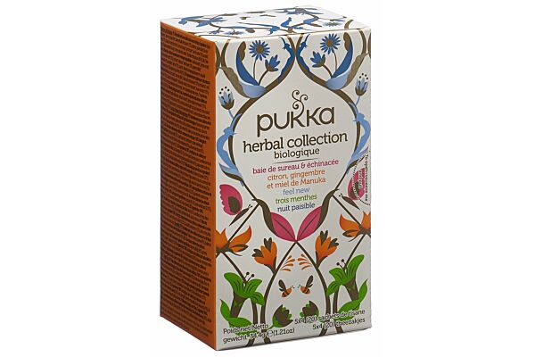 Pukka Herbal Collection thé bio français/anglais sach 20 pce