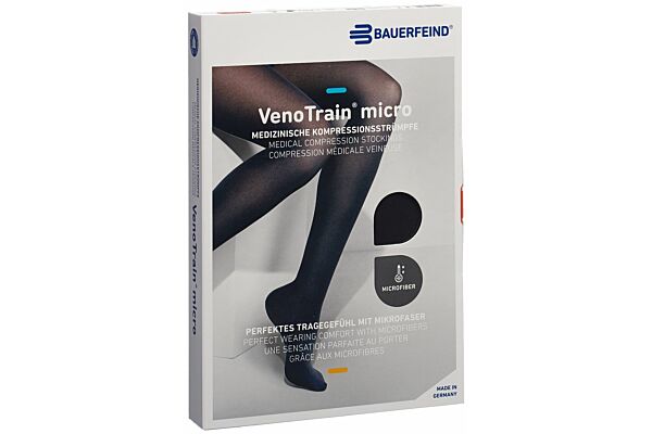 VENOTRAIN MICRO A-G CCL2 S plus/long pied ouvert noir Bande micropicots 1 paire