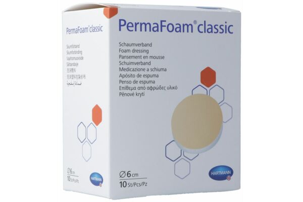 PermaFoam Classic 6cm rond stérile 10 pce