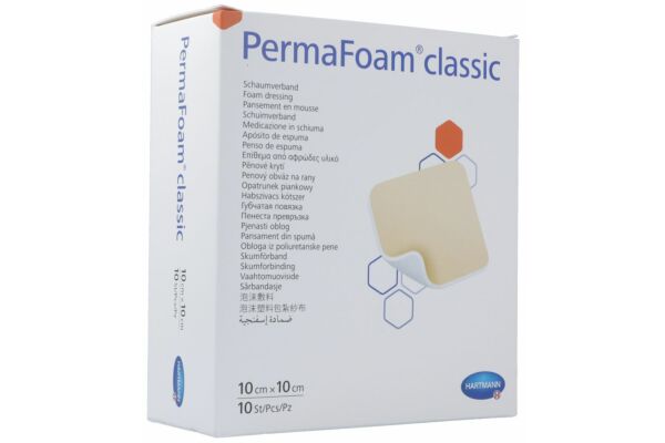 PermaFoam Classic 10x10cm stérile 10 pce