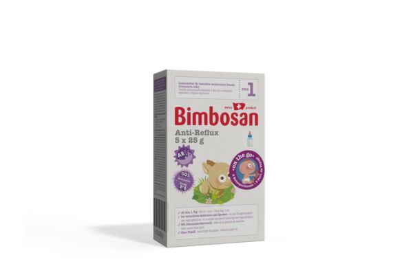 Bimbosan AR 1 lait pour nourrissons sans huile de palme portions de voyage 5 sach 25 g