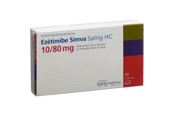 Ezétimibe Simva Spirig HC cpr 10/80 mg 30 pce