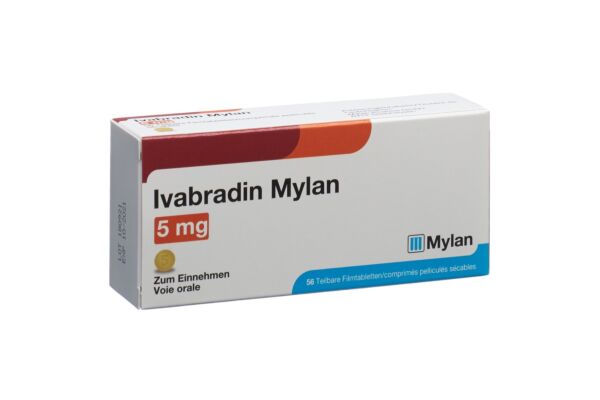 Ivabradin Mylan Filmtabl 5 mg 56 Stk