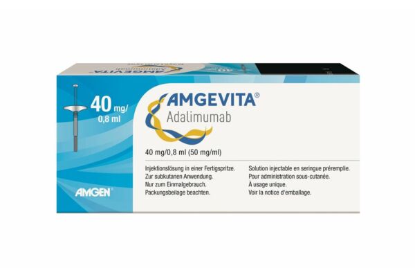 Amgevita sol inj 40 mg/0.8ml seringue préremplie