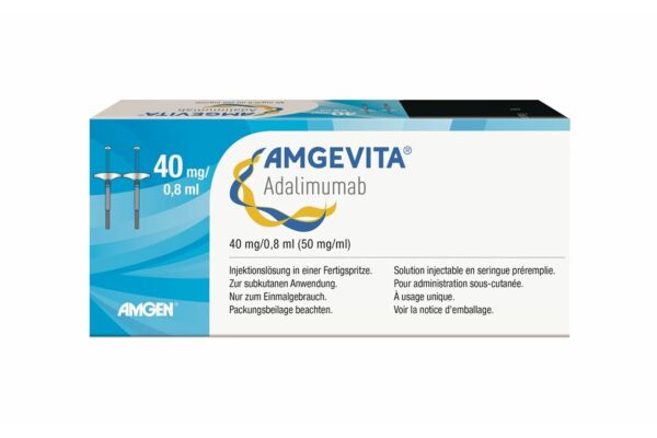 Amgevita sol inj 40 mg/0.8ml seringue préremplie 2 pce