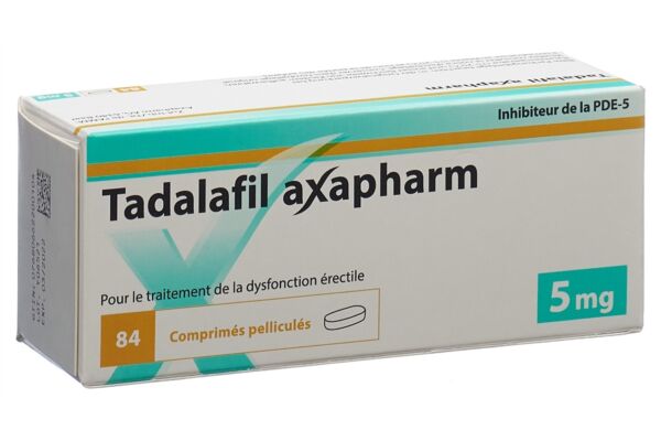 Tadalafil axapharm Filmtabl 5 mg 84 Stk