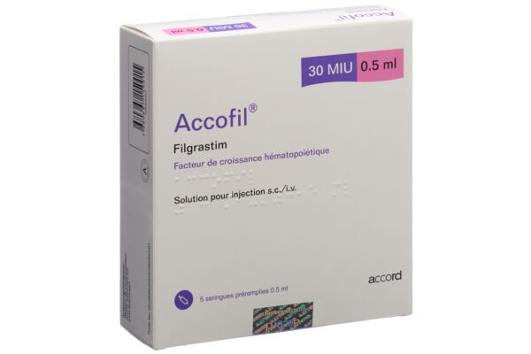 Accofil Inj Lös 300 mcg/0.5 ml 5 Fertspr 0.5 ml