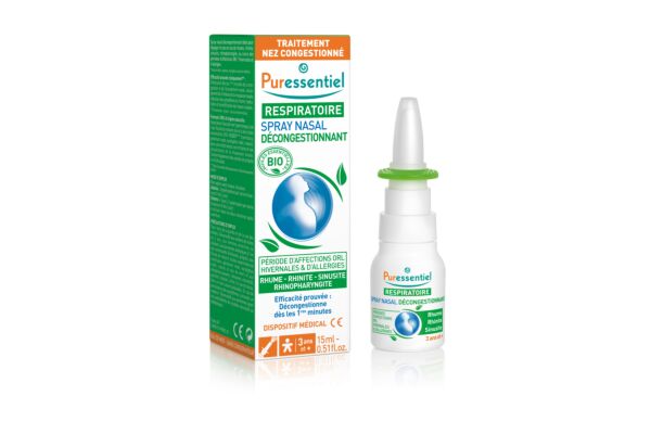 Puressentiel spray nasal décongestionnant huile essentielle bio fl 15 ml
