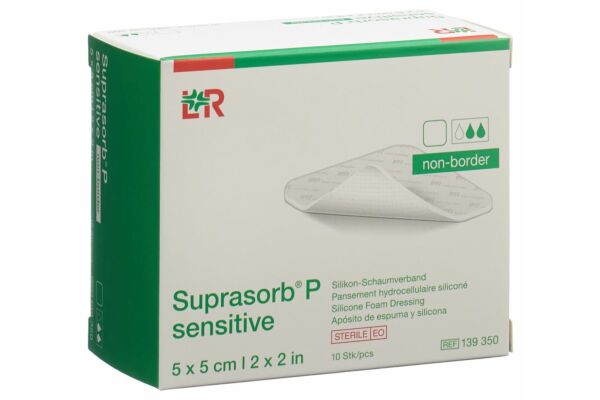 Suprasorb P sensitive non-border 5x5cm 10 pce