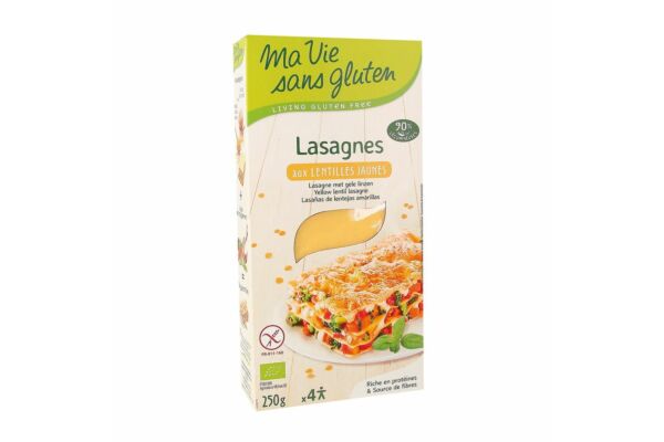 ma vie sans Gluten lasagne aux lentilles jaunes 250 g