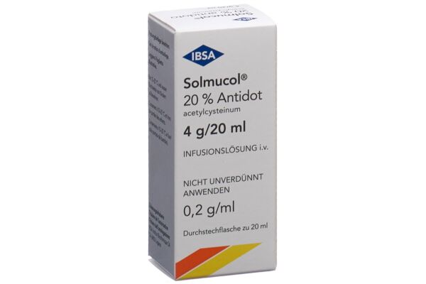 Solmucol 20% antidote sol perf 4 g/20ml flac 20 ml