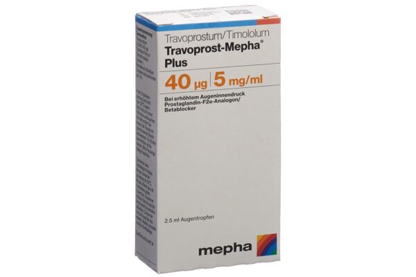 Travoprost-Mepha Plus gtt opht 0.04mg/5mg fl 2.5 ml