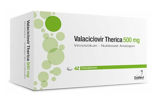 Valaciclovir Therica cpr pell 500 mg 42 pce
