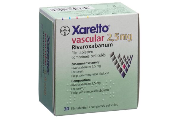 Xarelto vascular cpr pell 2.5 mg 30 blist ind