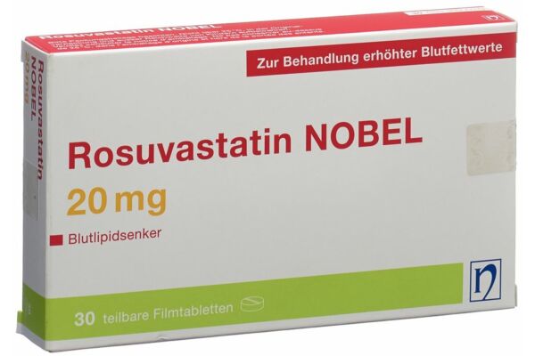 Rosuvastatin NOBEL Filmtabl 20 mg 30 Stk
