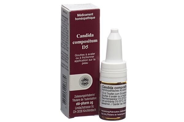 Sanum candida compositum gouttes 5 D fl 10 ml