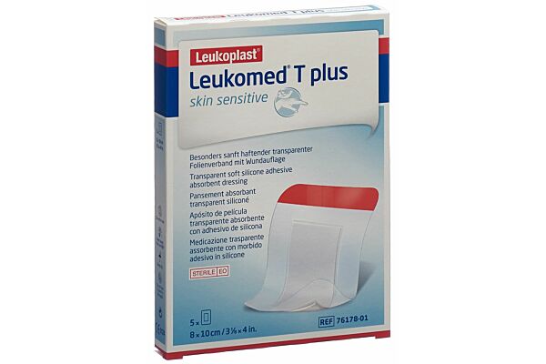 Leukomed T plus skin sensitive 8x10cm 5 pce