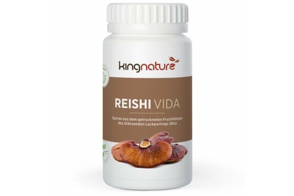 Kingnature REISHI VIDA caps 300 mg bio Sporen Ganoderma Lucidum bte 120 pce