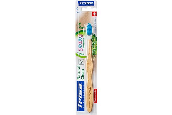 Trisa Natural Clean brosse à dents en bois Young soft