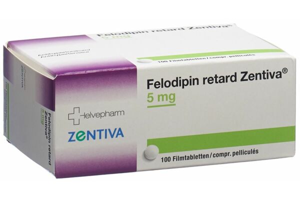 Felodipin retard Zentiva Ret Filmtabl 5 mg 100 Stk