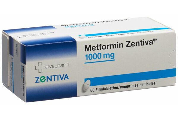 Metformin Zentiva Filmtabl 1000 mg 60 Stk