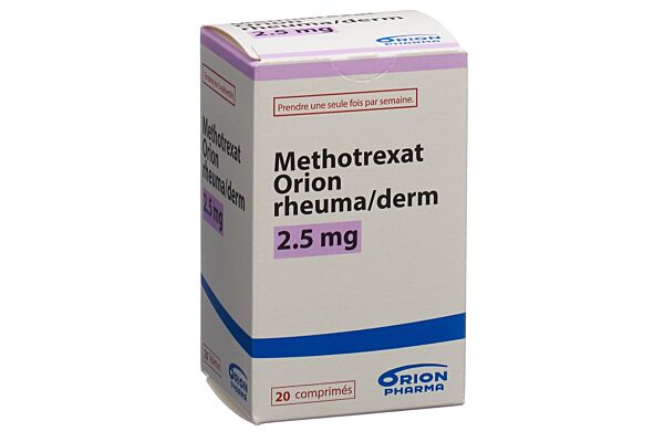 Methotrexat Orion rheuma/derm cpr 2.5 mg bte 20 pce
