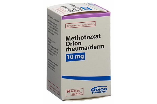 Methotrexat Orion rheuma/derm Tabl 10 mg Ds 10 Stk