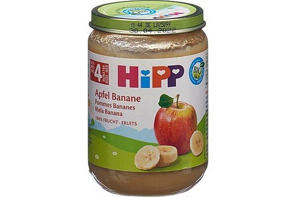 HiPP pommes bananes verre 190 g