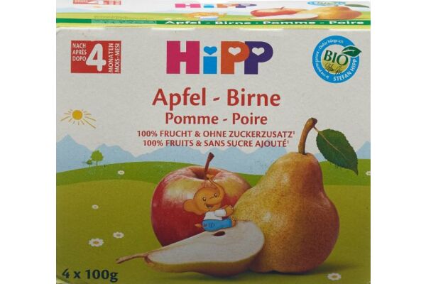 HiPP pause fruitée pomme poire 4 x 100 g