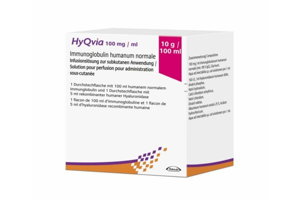 HyQvia sol perf 10 g/100ml double flacons 100 ml