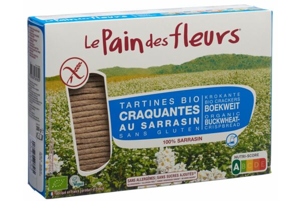 Le Pain des Fleurs sarrasin sans sucre & sel bio sans gluten (12 Pocket-Packs) 300 g