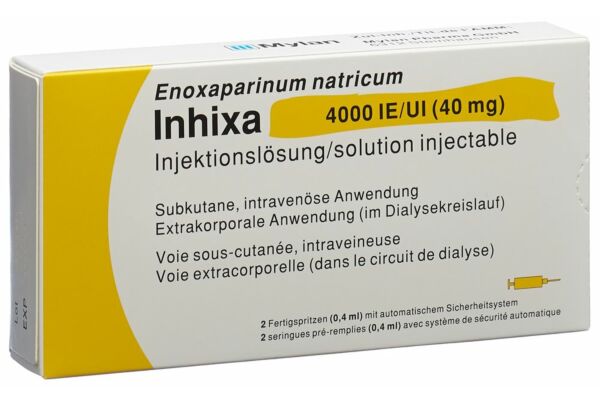 Inhixa Inj Lös 40 mg/0.4ml 2 Fertspr 0.4 ml