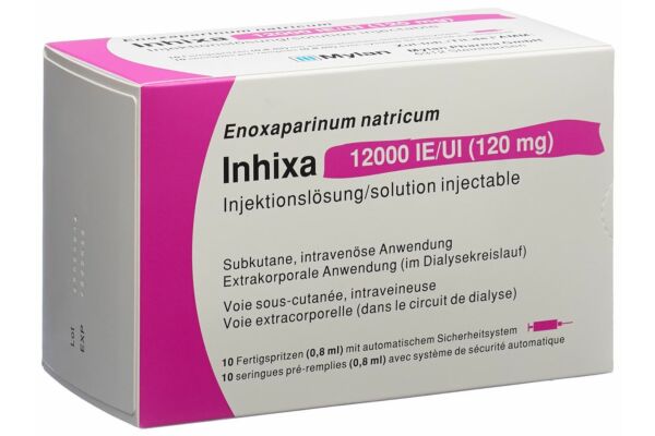 Inhixa Inj Lös 120 mg/0.8ml 10 Fertspr 0.8 ml