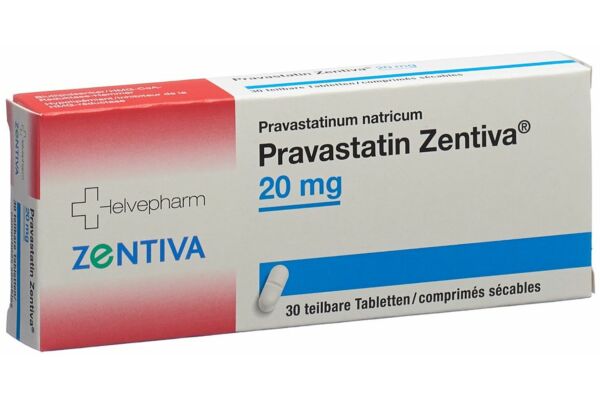 Pravastatin Zentiva Tabl 20 mg 30 Stk