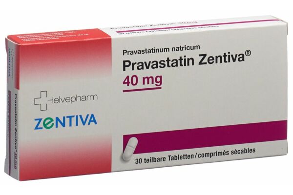 Pravastatin Zentiva Tabl 40 mg 30 Stk