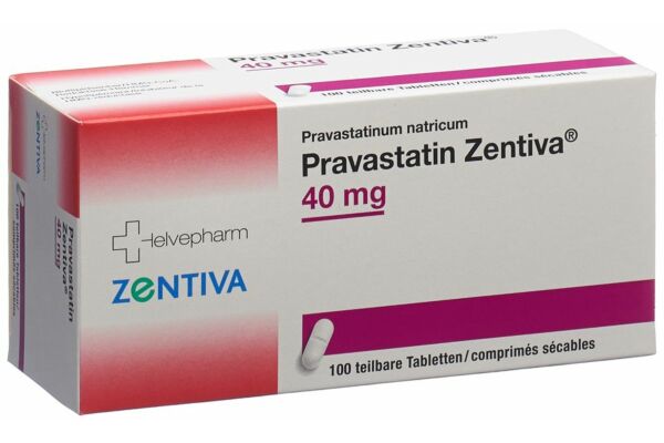 Pravastatin Zentiva Tabl 40 mg 100 Stk