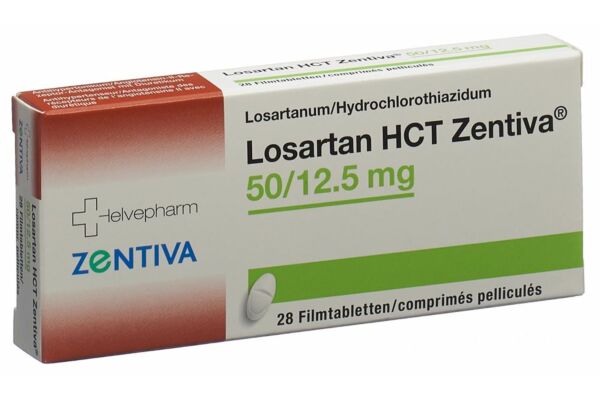 Losartan HCT Zentiva Filmtabl 50/12.5 mg 28 Stk