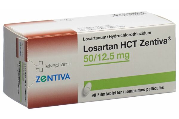 Losartan HCT Zentiva Filmtabl 50/12.5 mg 98 Stk