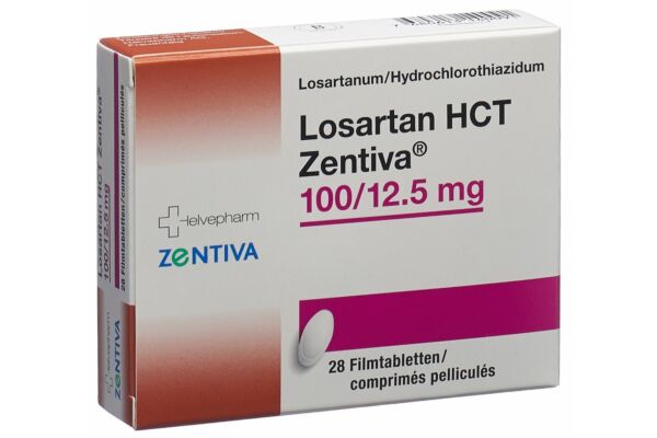 Losartan HCT Zentiva Filmtabl 100/12.5 mg 28 Stk