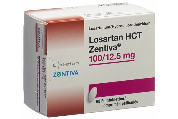 Losartan HCT Zentiva Filmtabl 100/12.5 mg 98 Stk