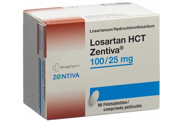 Losartan HCT Zentiva cpr pell 100/25 mg 98 pce