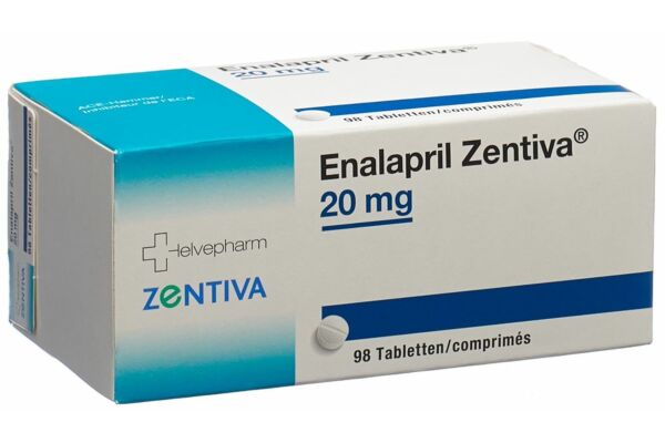 Enalapril Zentiva Tabl 20 mg 98 Stk