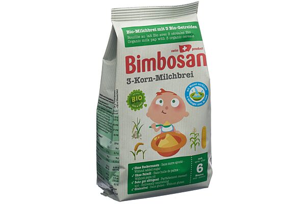 Bimbosan Bio bouillie au lait avec 3 céréales sach 280 g